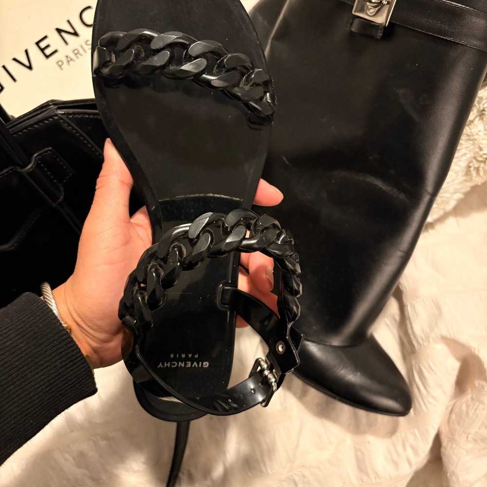 All black Givenchy sandals
